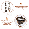 SUPERFINDINGS 4Pcs 4 Style Eagle & Star & Crown & Cross Dangle Charms Zinc Alloy Badges JEWB-FH0001-15-3