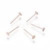 304 Stainless Steel Stud Earring Findings STAS-H436-24RG-3mm-2