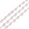 Brass Handmade Faceted Glass Beaded Chains CHC-F012-03A-1
