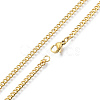 Men's 201 Stainless Steel Cuban Link Chain Necklace NJEW-N050-A06-3-40G-2
