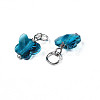 Faceted Transparent Glass Charms GLAA-T024-06D-3