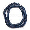 Electroplated Natural Lava Rock Beads Strands G-Q1009-F01-01A-2