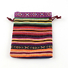 Ethnic Style Cloth Packing Pouches Drawstring Bags X-ABAG-R006-10x14-01E-1