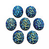 Electroplate Druzy Resin Cabochons X-CRES-T012-08B-5
