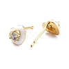 Heart Sparkling Cubic Zirconia Stud Earrings for Her ZIRC-C025-33G-3