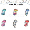 24Pcs 6 Colors Printed Alloy Pendants FIND-SZ0003-39-2