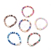 Polymer Clay Heishi Beads Stretch Bracelets BJEW-JB05707-1