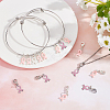 SUNNYCLUE October Breast Cancer Pink Awareness Ribbon Alloy Enamel Pendants ENAM-SC0001-69-5