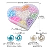 9 Style Spray Painted ABS Plastic Imitation Pearl Beads OACR-YW0001-42-5