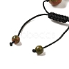 12.5mm Round Natural Unakite Braided Bead Bracelets for Women Men BJEW-C060-01H-3