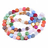 Electroplate Opaque Glass Beads Strands X-EGLA-S174-31-2