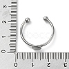 Non-Tarnish Adjustable 304 Stainless Steel Finger Rings Components STAS-K278-04A-P-4