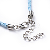 Trendy Braided Imitation Leather Necklace Making NJEW-S105-010-4
