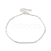 Faceted Column 925 Sterling Silver Cable Chain Bracelets for Women BJEW-E101-01S-08-1