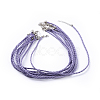 Trendy Braided Imitation Leather Necklace Making NJEW-S105-006-2