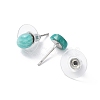 Natural Amazonite Stud Earrings for Women EJEW-E285-01P-02-3