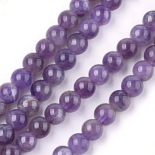 Natural Amethyst Beads Strands G-S333-6mm-020