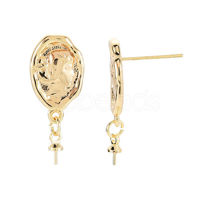 Rack Plating Brass Stud Earring Findings KK-N233-185-1