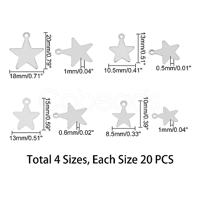 Unicraftale Stainless Steel Laser Cut Charms STAS-UN0013-20P-1