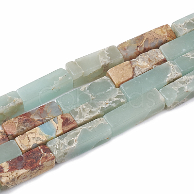 Natural Aqua Terra Jasper Beads Strands X-G-S321-004-1