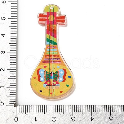 Instrument Theme Translucent Resin Big Pendants RESI-M037-03C-1