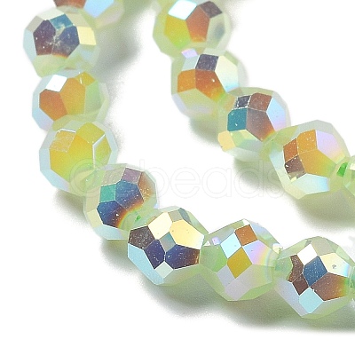 Electroplate Glass Beads Strands GLAA-A014-01G-1