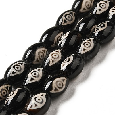 Tibetan Style dZi Beads Strands G-F726-A04-1