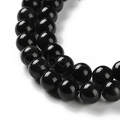 Natural Obsidian Beads Strands G-S150-20B-8mm-1