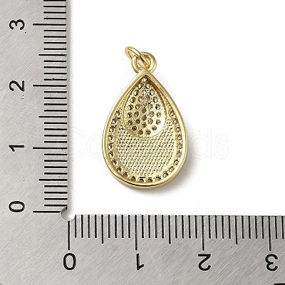 Brass Micro Pave Cubic Zirconia Pendants KK-Q808-23G-1