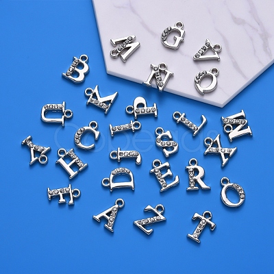 Alloy Rhinestone Charms ALRI-T008-01P-1