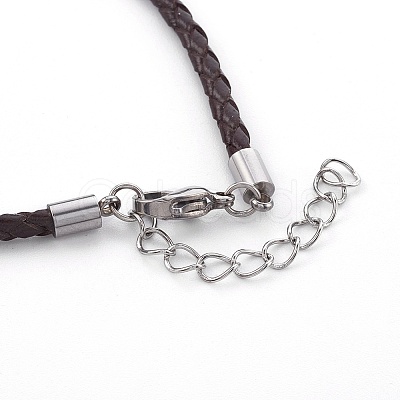 Braided Leather Cord Bracelet Making X-MAK-L018-05E-1