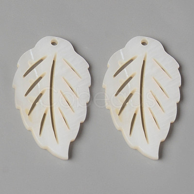 Natural Freshwater Shell Pendants X-SHEL-N026-86-1