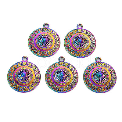 Rainbow Color Alloy Pendants X-PALLOY-S180-266-NR-1