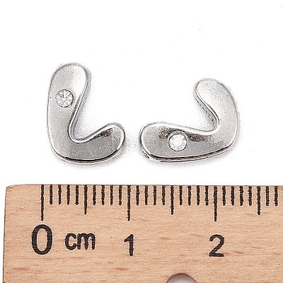 Letter Slider Beads for Watch Band Bracelet Making X-ALRI-O012-L-NR-1