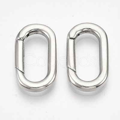 Non-Tarnish 304 Stainless Steel Spring Gate Rings STAS-S079-89-1