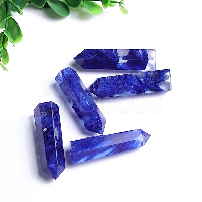 Blue Watermelon Stone Glass Point Tower Wands PW-WG39017-01-1