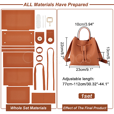 DIY Imitation Leather Handbag Making Kit DIY-WH0401-70B-1