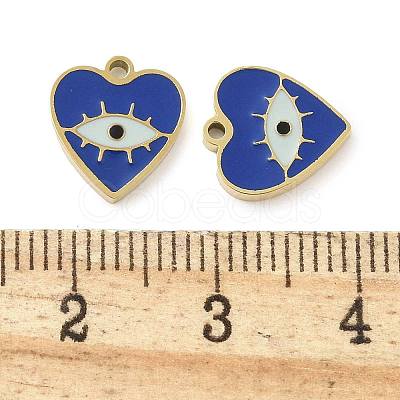 Ion Plating(IP) 304 Stainless Steel Enamel Charms STAS-U032-05G-1