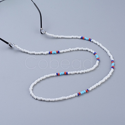 Glass Seed Bead Eyeglasses Chains AJEW-EH00006-02-1