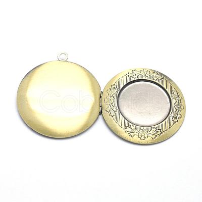 Brass Locket Pendants KK-F717-36AB-NR-1