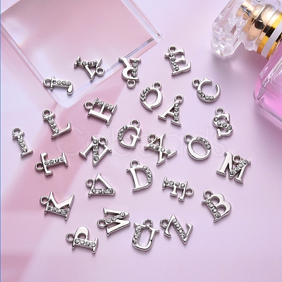 Alloy Rhinestone Charms ALRI-T008-01P-1