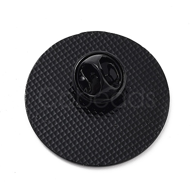 Black Baking Paint Zinc Alloy Brooches JEWB-M039-01C-EB-1