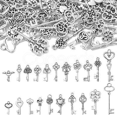 100Pcs Tibetan Style Alloy Pendants Set TIBEP-CJ0003-19-1