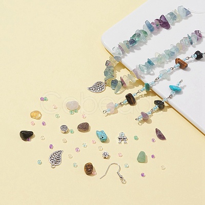 DIY Beaded Earring Bracelet Making Kit DIY-FS0002-63-1