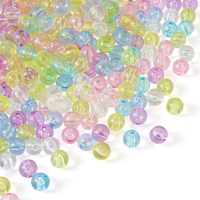 Cheriswelry 560Pcs 7 Colors Transparent Acrylic Beads MACR-CW0001-10-1