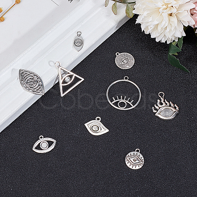 Tibetan Style Alloy Pendants & Cabochons & Pendants Rhinestone Setting PALLOY-PH0005-94AS-1