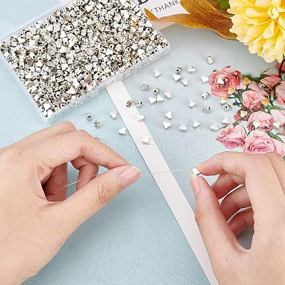 SUPERFINDINGS 1000Pcs Plating ABS Plastic Beads KY-FH0001-18-1