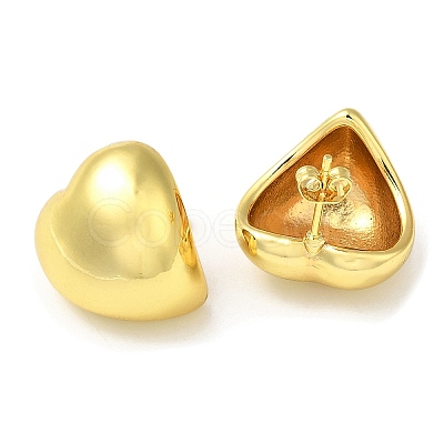 Rack Plating Brass Heart Stud Earrings EJEW-Q766-10G-1