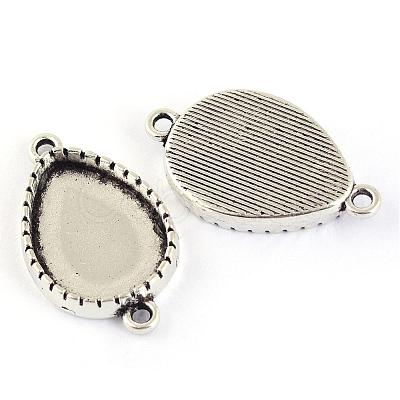 Tibetan Style Alloy Link Cabochon Settings TIBEP-S301-08AS-LF-1