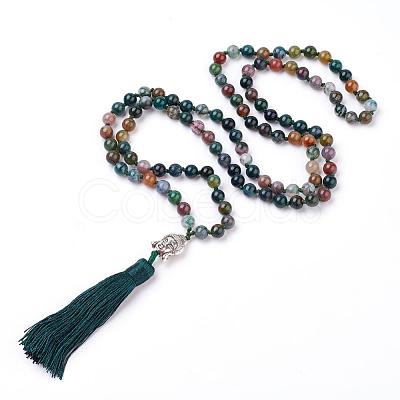 Tassel Pendant Necklaces NJEW-P191-A07-1